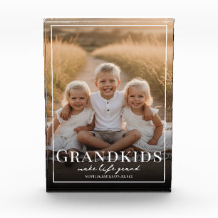 Grandkids Make Life Grand Grandparent Gift Photo Block