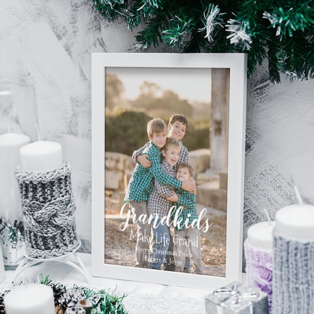 Grandkids Make Life Grand Holiday Postcard (Creator Uploaded)