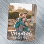 Grandkids Make Life Grand Magnet<br><div class="desc">Grandkids make life grand: Custom family photo gift. Photo credit Photography © Storytree Studios,  Stanford,  CA. Photo template must be replaced with your own photo</div>