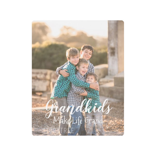 Grandkids Make Life Grand Metal Print (Front)
