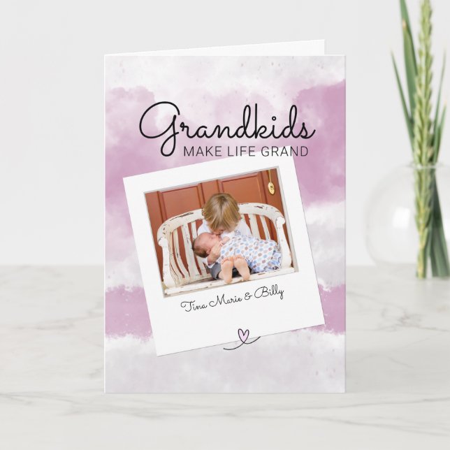 Grandkids Make Life Grand Mothers Day Card (Front)
