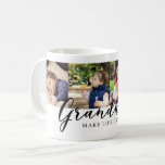 Grandkids Make Life Grand Multi Photo Coffee Mug<br><div class="desc">Cute mug to gift a grandma or grandpa! The design features four photos of grand children with the overlaying text that says "Grandkids make life grand." Perfect gift for Christmas,  mother's day,  or father's day.</div>