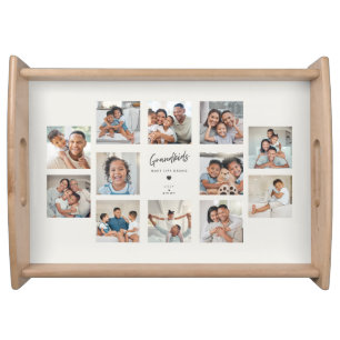 Grandkids Make Life Grand   Multi Photo Collage  Serving Tray