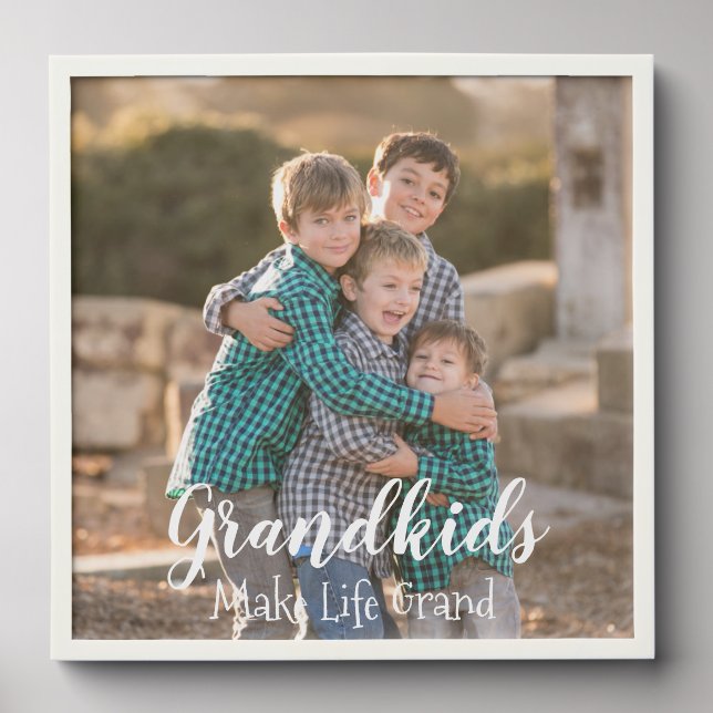 Grandkids Make Life Grand Peel And Stick Photo Tile (Front Set)
