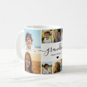 Grandkids Make Life Grand Photo Collage Coffee Mug