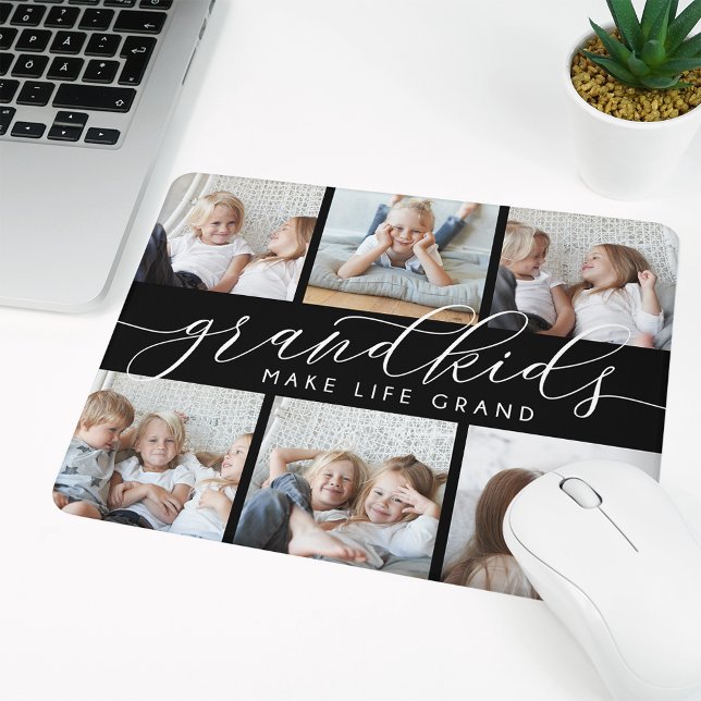 Grandkids Make Life Grand | Photo Collage Mouse Pad (Creator Uploaded)