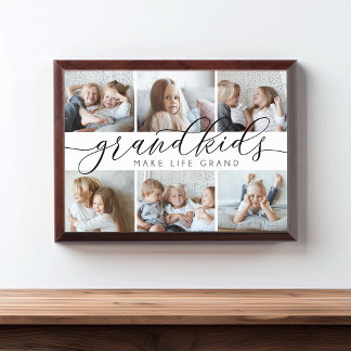 Grandkids Make Life Grand | Photo Collage Plaque