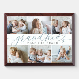 Grandkids Make Life Grand | Photo Collage Plaque