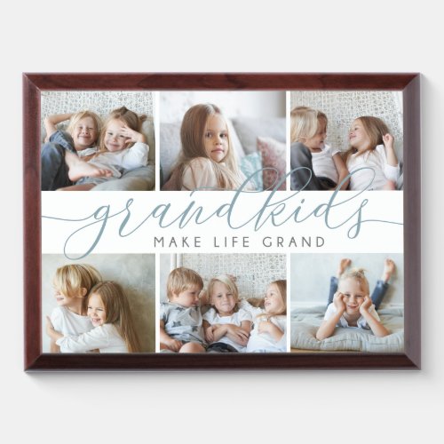 Grandkids Make Life Grand  Photo Collage Plaque