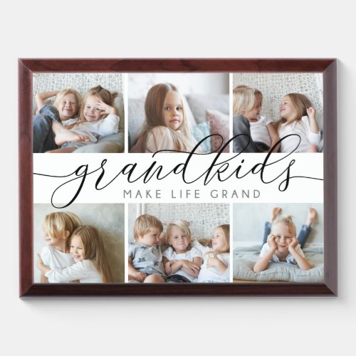 Grandkids Make Life Grand  Photo Collage Plaque