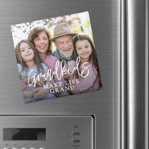 Grandkids Make Life Grand Photo Magnet