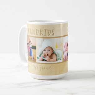 Grandkids Make Life Grand Photos for Grandparents Coffee Mug