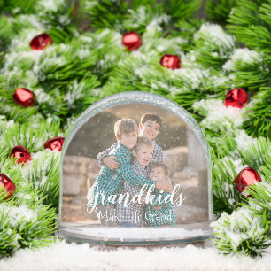 Grandkids Make Life Grand Snow Globe