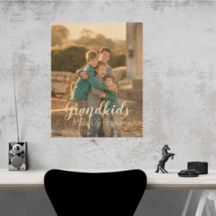 Grandkids Make Life Grand Wood Wall Art