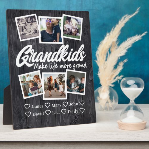 Grandkids make life more grand 6 Photo  Names Plaque