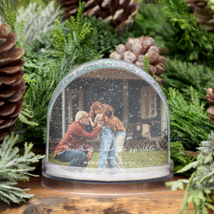 Grandkids Make Life Sparkle Custom Photo Snow Globe