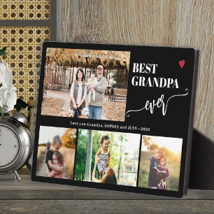 Grandkids photo collage best grandpa ever  plaque