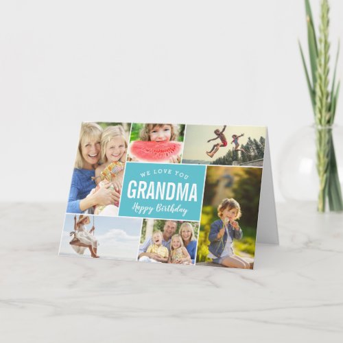 Grandkids Photo Collage Birthday Card