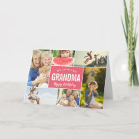 Grandkids Photo Collage Birthday Card
