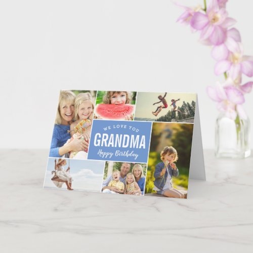 Grandkids Photo Collage Birthday Card