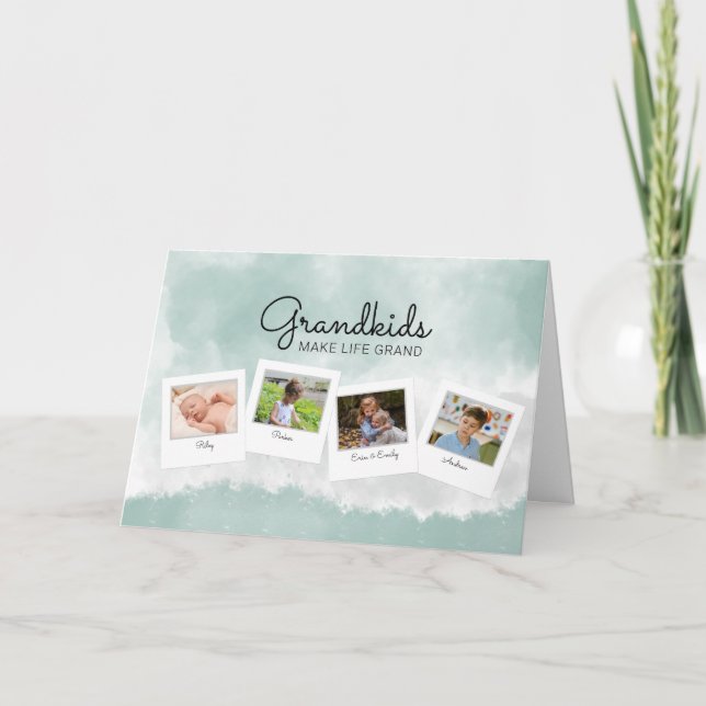 Grandkids Photo Collage Card for Grandmother (Front)