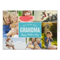 Grandkids Photo Collage Mother's Day Card