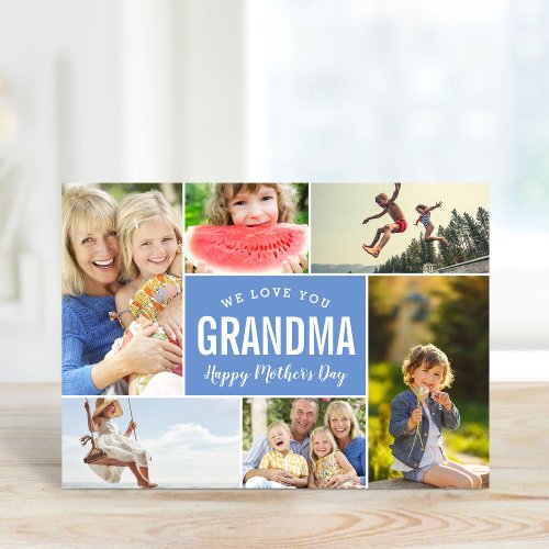 Grandkids Photo Collage Mothers Day Card