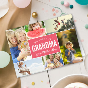 Grandkids Photo Collage Mother's Day Card