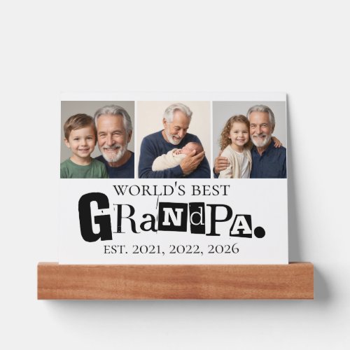 Grandkids Photos World's Best Grandpa Grandfather Picture Ledge