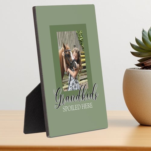 Grandkids Spoiled Here Grandparent Photo Template  Plaque