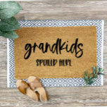 Grandkids Spoiled Here Grandparents Welcome Doormat at Zazzle