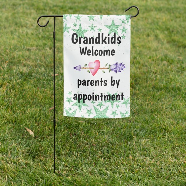Grandkids Welcome Garden Flag (In SItu)