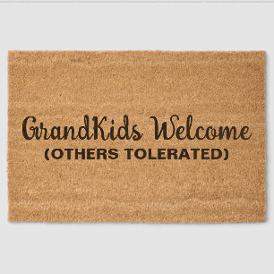 GrandKids Welcome Others Tolerated Fiber Doormat