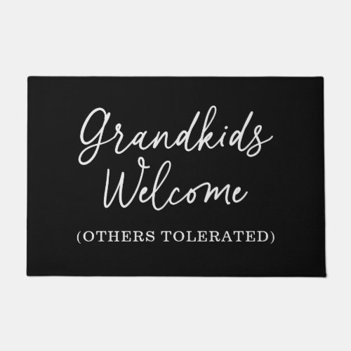 Grandkids Welcome Others Tolerated Funny Doormat