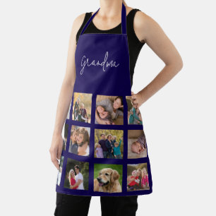 Grandma 12 Family Photo Collage Personalized Apron