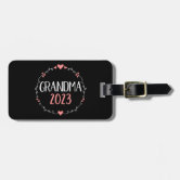 Fish with fishing rod luggage tag