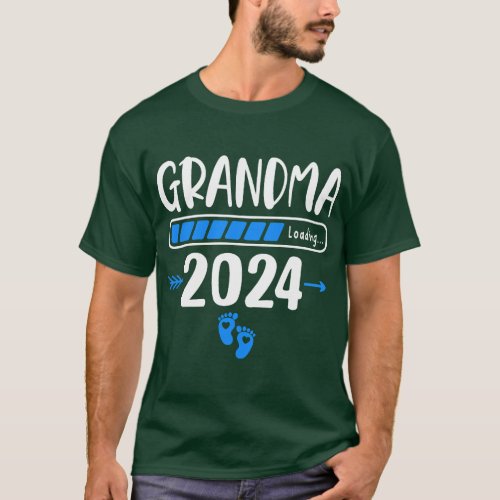 Grandma 2024 New Grandma Grandmother Blue Boy  vin T_Shirt