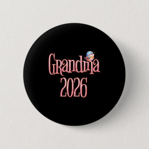 Grandma 2026 Cute Bird New Grandma Pregnancy Revea Button
