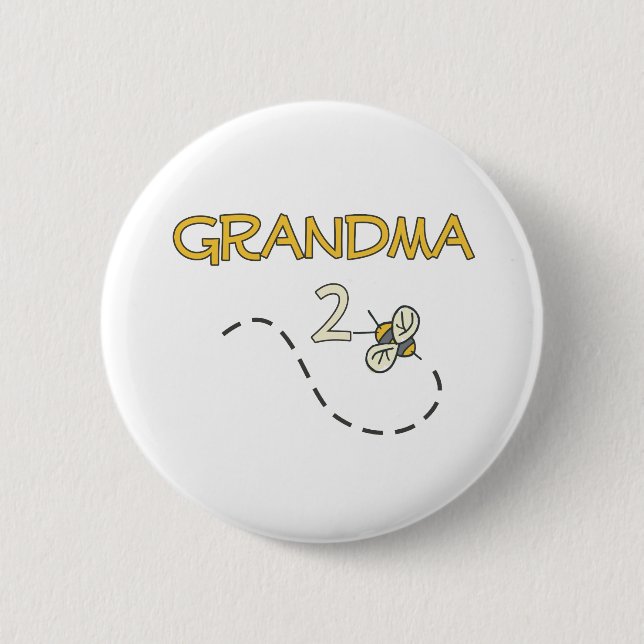 Grandma 2 Bee Pinback Button (Front)