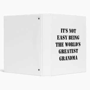 Grandma 3 Ring Binder