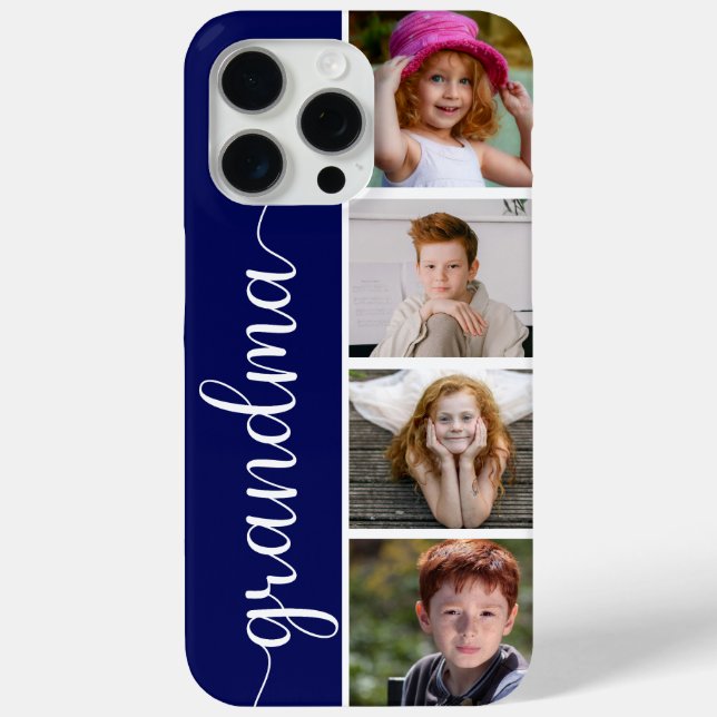 Grandma 4 Photo Case-Mate iPhone Case (Back)
