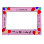 Grandma 70th Birthday Balloon Magnetic Photo Frame at Zazzle