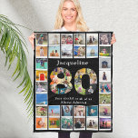Grandma 80th Birthday Photo Template Fleece Blanket<br><div class="desc">Make Grandma feel special with this wonderful photo blanket. Add your favorite images to create a heartfelt keepsake with loving memories.</div>