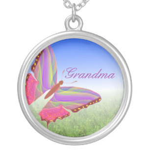 Grandma, Abstract Butterfly Necklace