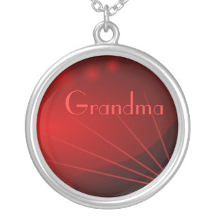 Grandma, Abstract Industrial Red Necklace