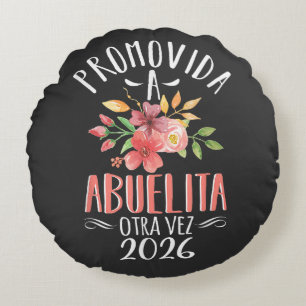 Grandma Again In Spanish Round Pillow