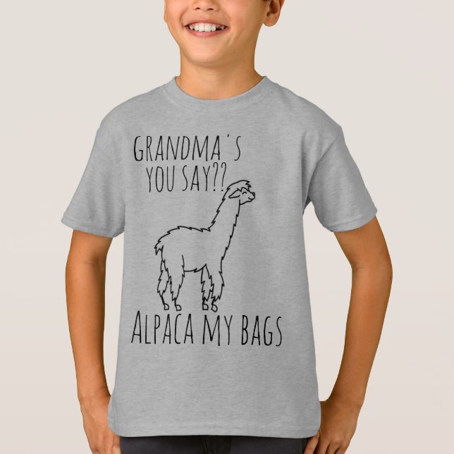 grandma Alpaca my bags T-Shirt (Front)