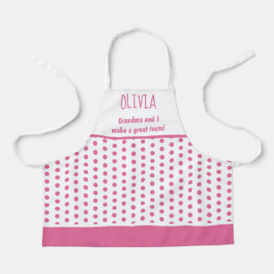 Grandma and Child Pink Baking Kitchen Craft Apron