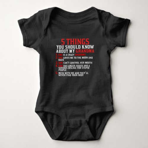 Grandma and Grandchildren Baby Bodysuit