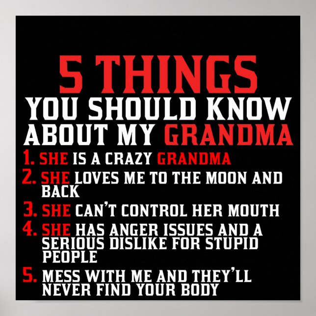 Grandma and Grandchildren Poster (Front)